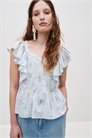 Хлопковый топ с оборками артикул 1316797003
