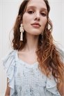 Хлопковый топ с оборками артикул 1316797003