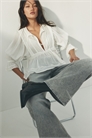 Хлопковая блузка с кружевной отделкой артикул 1323086001