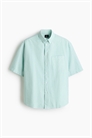 Рубашка Оксфорд с короткими рукавами и свободным кроем артикул 1332299013