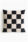 Бархатный чехол для подушки в клетку артикул 1271033003