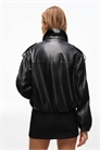 Куртка-балон с эффектом кожи артикул 155445536