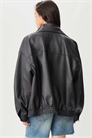 Куртка из искусственной кожи свободного кроя артикул 151930553
