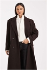 Оверсайз пальто в шоколадном цвете артикул 152418026