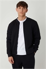 Бомбер из трикотажа с молнией, черный артикул 155478526