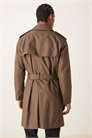 Тренч из смешанной ткани с хлопком и поясом артикул 154714904