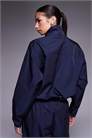 Коллекция Weekend Координационная нейлоновая ветровка с воротником-воронкой темно-синего цвета артикул 153364833