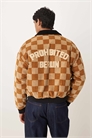 Куртка-бомбер в клетку артикул 154082802