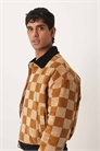 Куртка-бомбер в клетку артикул 154082802
