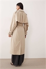 Пальто-тренч с завязывающимся поясом на спине, цвет камень артикул 153681983