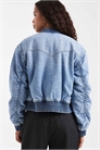 Джинсовая куртка-бомбер в стиле вестерн артикул 150014490