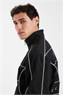 Спортивная куртка с логотипом на груди и деталями из трубочки артикул 151338398