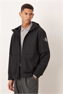 Оверсайз-куртка-ветровка из ткани рипстоп с капюшоном артикул 154178650