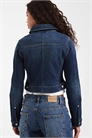 Джинсовая куртка-тракер облегающего кроя в стиле 90-х артикул 150014489