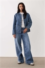 Джинсовая куртка-барн с двусторонним верхом артикул 155638830