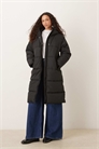 Длинная пуховик с капюшоном артикул 148407890