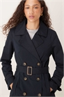 Двубортный тренч с поясом артикул 151112263