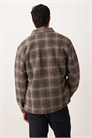 Рубашка-куртка в клетку из смешанной шерсти артикул 151560459