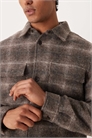Рубашка-куртка в клетку из смешанной шерсти артикул 151560459