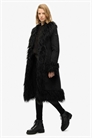Длинное афганское пальто черного цвета артикул 152058719