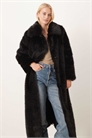ASOS DESIGN — удлиненное пальто из искусственного меха с контрастной окантовкой для высоких людей артикул 147898485