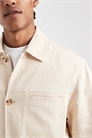 Свободная рубашка-куртка из смешанного льна артикул 153118367