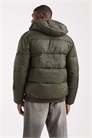 Пуховик средней плотности с капюшоном артикул 151967595