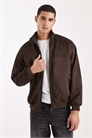 Бомбер из искусственной замши артикул 151527717