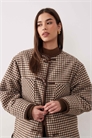 Куртка-плед в ретро-стиле со съемным шарфом артикул 150663822