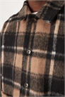 Куртка с крупным клетчатым принтом под шерсть артикул 151053473