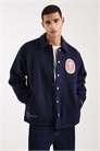Куртка-коуч из плотной шерстяной смеси с вышитым логотипом в виде нашивки артикул 152560410