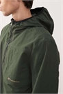 Куртка с капюшоном и четвертью молнии зеленого цвета артикул 147663752