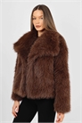 Пальто из искусственного меха Arabella с объемным воротником артикул 154788175