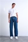 Джинсы свободного кроя из плотной ткани артикул 147760479