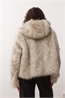 Штучная меховая шуба с капюшоном артикул 150554614