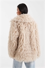 Монгольское пальто оверсайз из искусственного меха артикул 147561286