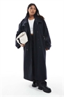 ASOS DESIGN: длинный тренч с воротником-воронкой и ворсованной отделкой для полных артикул 142116319