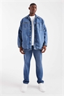 Рубашка-куртка из джинсовой ткани с витыми деталями артикул 142117788