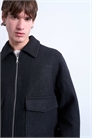 Куртка-шакет из смешанной шерсти на молнии артикул 142681315