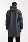 Парка с капюшоном из прорезиненной ткани артикул 150362977