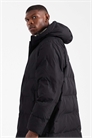 Длинная пуховик с капюшоном артикул 143826222