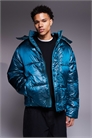 Пуховик с глянцевым блеском артикул 148883213