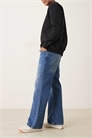 Джинсы с широкими расклешенными брючинами артикул 150347329