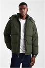 Короткая куртка-пуховик Rockridge с капюшоном темно-зеленого цвета артикул 142117778