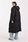 Длинное пуховое пальто с капюшоном артикул 134783917