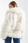 Пальто с вставками из искусственного меха артикул 149145191