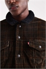 Куртка-тракер из шерпы с клетчатым узором и свободным кроем артикул 142116370
