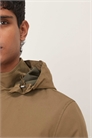 Куртка-парка с капюшоном из хлопковой смеси, цвет хаки артикул 151486356