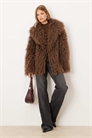 Длинная куртка из искусственного меха в монгольском стиле артикул 148253154