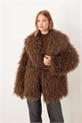 Длинная куртка из искусственного меха в монгольском стиле артикул 148253154